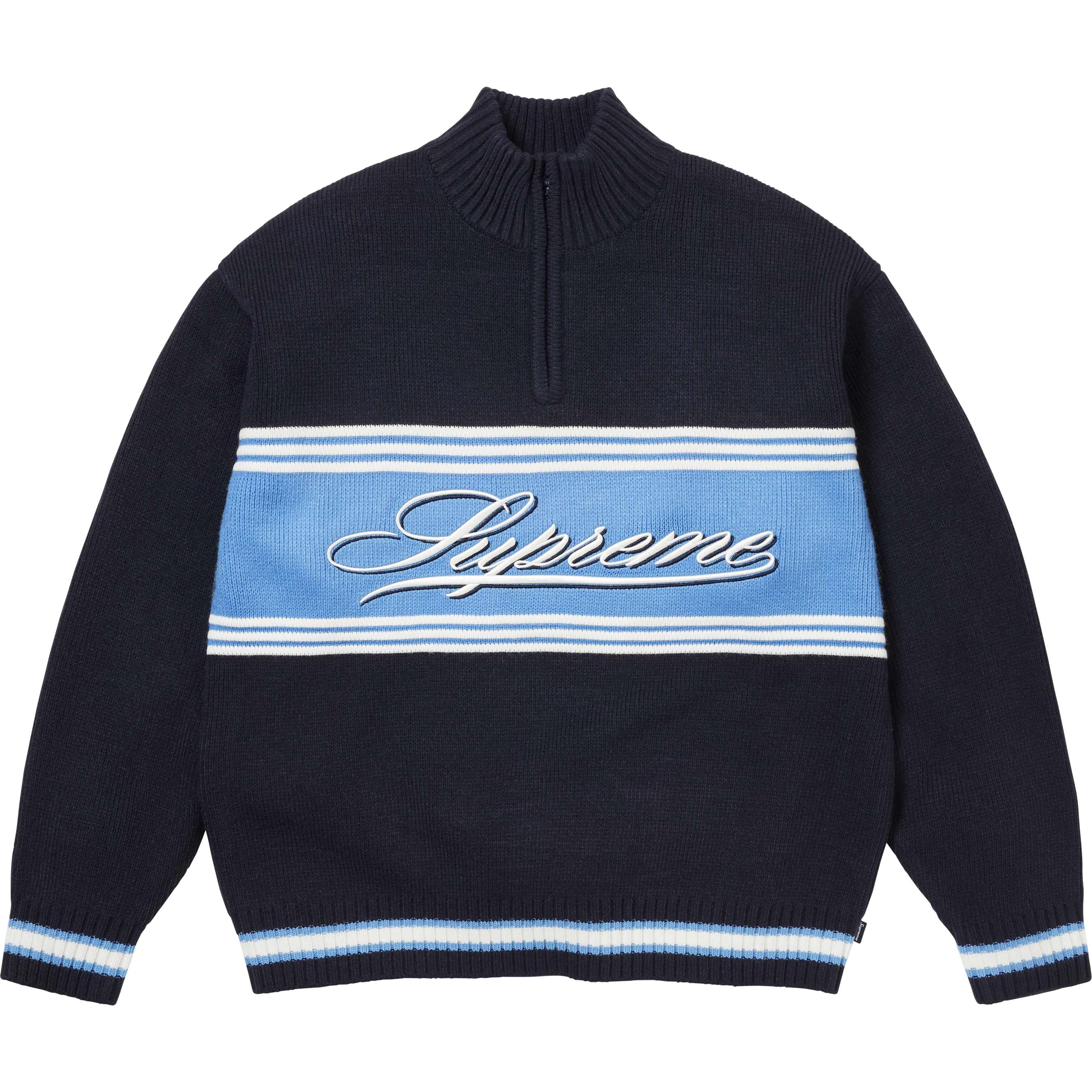 Script Stripe Half Zip Sweater view 12
